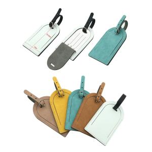 Custom Blank Sublimation Luggage Labels Travel Name Tag Double Sided Printing PU