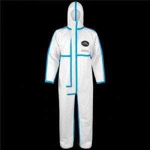 China Front Protective Coverage Chemical Protective Suit Providing OSHA ANSI AS ANZS Certified Protection Against Chemical Hazards on sale