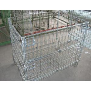 China Galvanized Metal Storage Cage / Stackable Storage Gitterbox SC-PEN-002 on sale