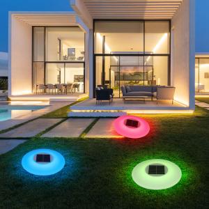 DC 6V Solar Powered Floating Light RGB Lighting 4100K Dusk To Dawn With Remote