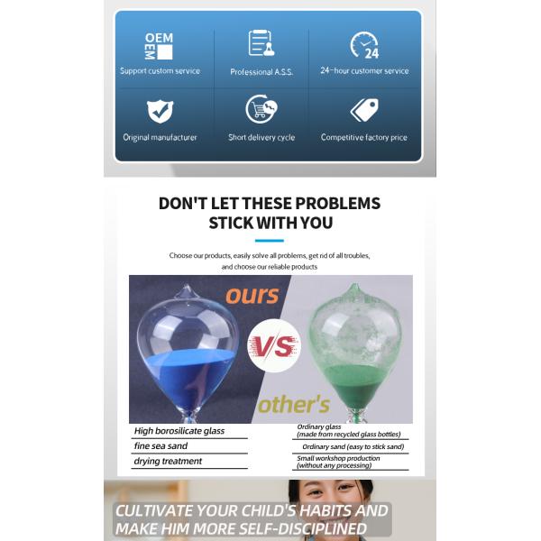 Decorative Hourglass Sand Timer 1 Hour Sand Clock Hourglass