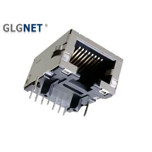 High Speed Rj45 Through Hole Connector Single Port Side Entry With Light Pipe
