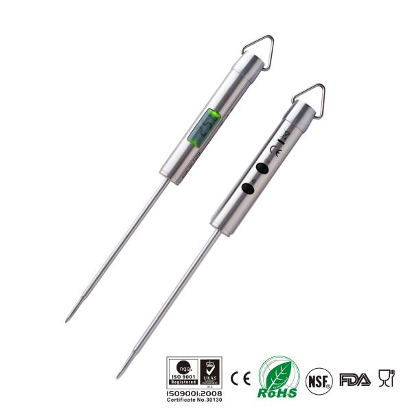 Stainless Steel Instant Read Food Thermometer , Cooking Probe Thermometer Good
