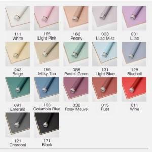 Korean Flower Wrapping Paper Plastic Packing Paper with Golden Line Frame Many