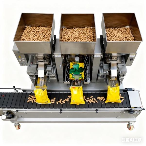 3-Head LinearAutomatic Weighing And Premade-Bag Packaging Machine For Nuts