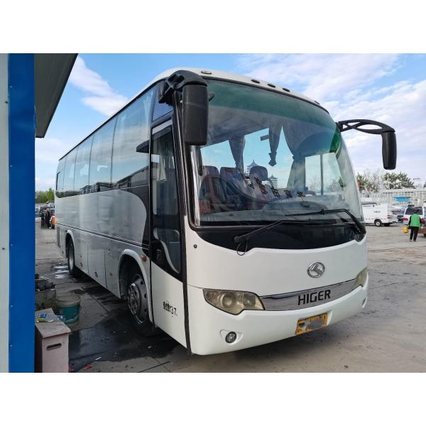 Quality Used Higer Bus KLQ6856 37 Seats Steel Chassis Rear Yuchai Engine Left hand Drive Good Condition with AC wholesale