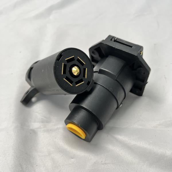 7 Pin Male / Female 7 Way Trailer Plug Splice Kit 7 RV Blade Trailer Side Connector