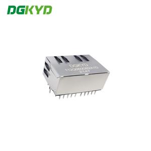 1X2 8P10C RJ45 Multiple Port Connectors With Shielding Shrapnel