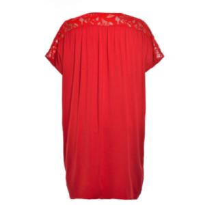 Casual Style Ladies Plus Size Dresses With Round Neck; Long Blouse Viscose