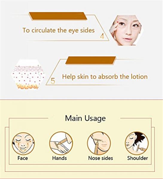 Factory price 24k golden Beauty bar pulse skin care Beauty Vibration massage anti-wrinkle dermarolling