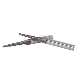 Conical Carbide 3 Flutes Custom End Mill Tapered Cnc Milling Cutter For