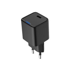 Black GaN Wall Quick Charger USB C Adapter Charging With Light