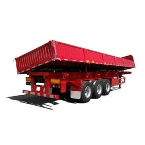 China Heavy Cargo Transportation 30t-90t Truck Semi-Trailer Tipping Bucket 3/4/5/6 Axis Mechanical Semi-trailer Bucket for Heavy Cargo on sale