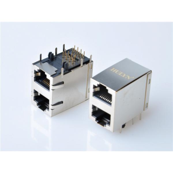 HULYN RJ45Jack, Shielded RJ45 Modular Jack Connector,with LEDs, 2x1 Ports,RJ45