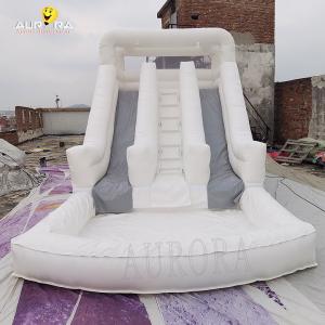 Outdoor White Inflatable Obstacle Course Slide Waterproof For Playground