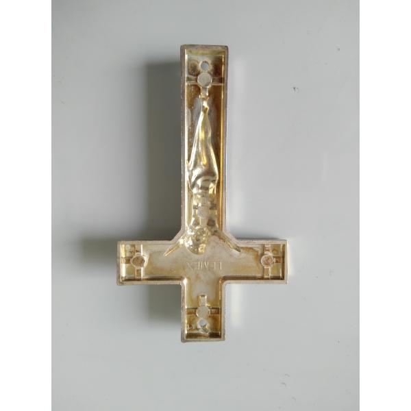Plastic Coffin Cross D049 Gold Antique Brass zamak crucifix for coffin use 10.8*6.6cm