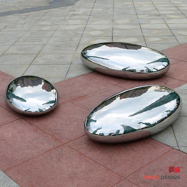 Custom Size Stainless Steel Sculpture Outdoor Rest Seats for Modern Style Art Furniture