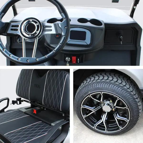 Off Road 6 Passenger Electric Hunting Golf Cart with Powerful 5KW Motor and Long Range