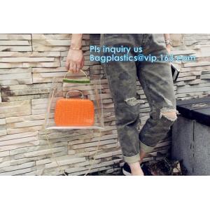 customized clear pvc tote bag handbag, Trendy Lady Handbags with Zipper Handle