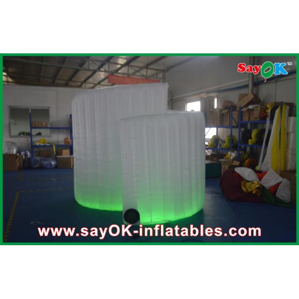 Photo Booth Decorations 3*2.7*1.5m Spiral Inflatable Photo Booth With Led Light For Event