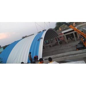 0.8-1.5mm Thickness ACM No-Grid 914-610 K Q Span Arch Roof Machine With 36
