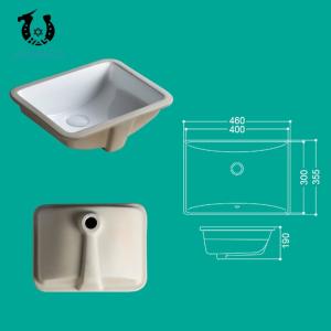 UPC Cross Border Bathroom Inset Basin Undermount With Overflow