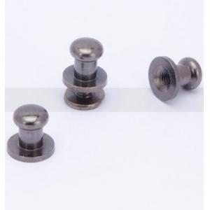 China Leather Craft 6mm Head Screwback Button Stud black nickel（gun black) on sale