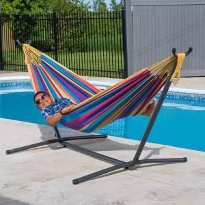 Easy Collapsible Beach Hammock Stand 15.7LBS Capacity For Indoor And Outdoor