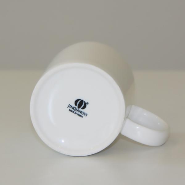 White Porcelain 350ml Coffee Water Mug Customized Packing