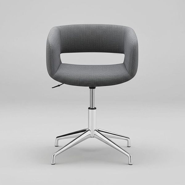 Quality Metal Frame Modern Swivel Chair Upholstered Fabric Comfortable Office Seating Ideal for Conference Rooms Workspaces and Meeting Areas wholesale