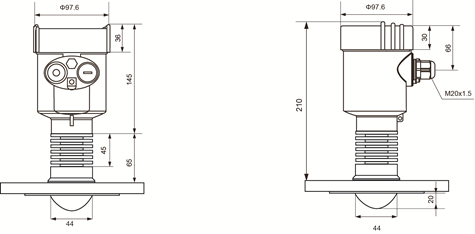 KLD104 Fluid Level Meter And Transmitter Radar Level Meter