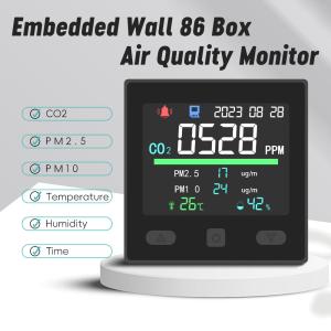 Cheap CO2 IAQ Air Quality Monitor Wifi Temperature Detector 12V 2.8inch TFT Display for sale