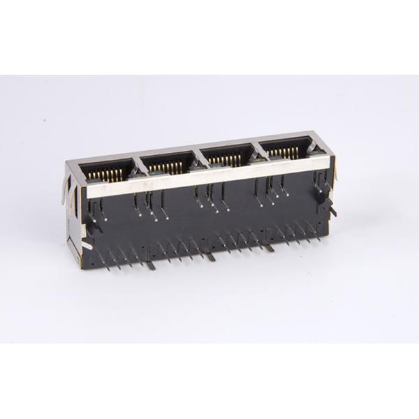 Quality Power Over Ethernet RJ45 Single Port With Leds EMI Shield Panel Ground And PCB Ground wholesale