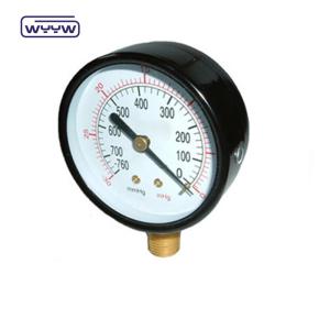 40mm -100-0 Kpa Manometer Vacuum Gauge Bottom Mount Steel Case With Brass