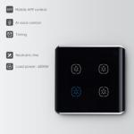 Curved Panel Tuya Smart Switch Wireless Light Switch With Google Assistant Built