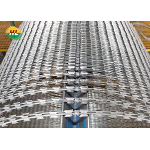 0.5mm Blade Flat Razor Wire Fence Hot Dipped Galvanized high security level
