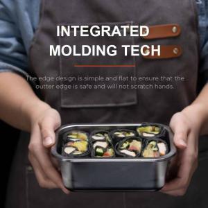 Stainless Steel Food Storage Container with Round/Square/Rectangular Shapes for