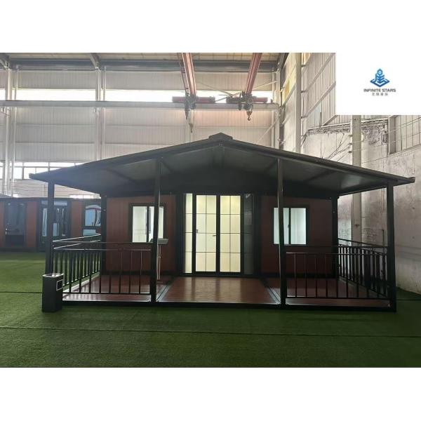 Foldable Expandable Container House With Insulation Fireproof Rock Wool Panels