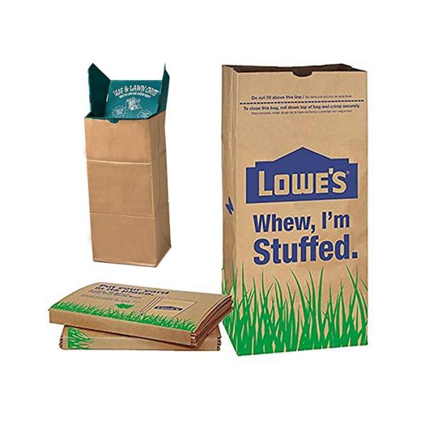 Quality Kraft Paper 20kg Custom Printed Lawn Leaf Bags Garden Waste Sacks wholesale