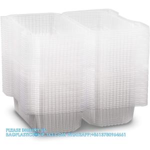Disposable Plastic Hinged Loaf Containers - Durable Small Hoagie Container -