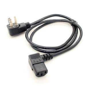 Cheap Flat Plug Power cord, Angled 5-15P/C13 for LCD LED Wall Mount TV 3ft for sale