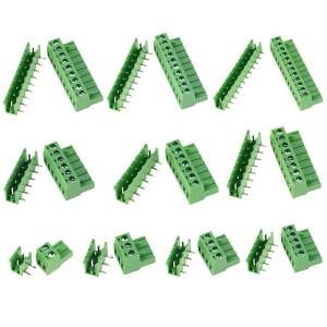 5.08mm Pitch PCB Plug-in Screw Terminal Blocks Plug + Right Angle Pin Header