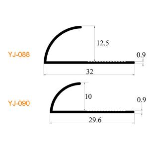 Non Slip Aluminium Floor Edging 12.5mm×32mm×2600mm Quadrant Edge Trim
