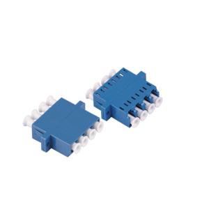 Purple Optical Cable Adapter / OM4 LC Duplex Adapter With Clips Small Size