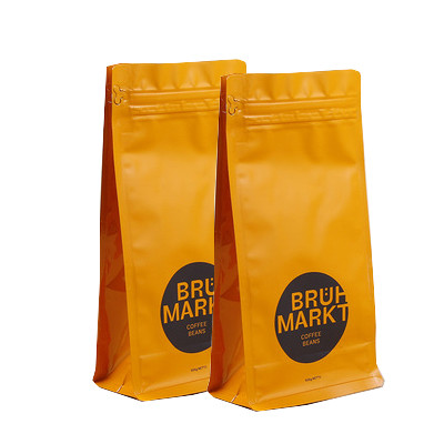 Quality Block Bottom Coffee Plastic Packaging Pouch With Printing wholesale