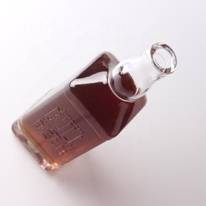 Collar Material Glass 500ml 700ml Embossed Transparent Bottle for Whisky Rum Gin