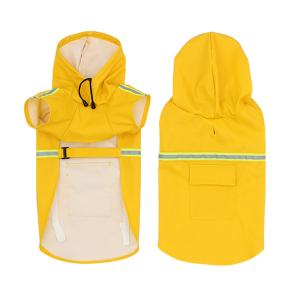 Waterproof Windproof Rainproof Reflective Design Poncho Pu Dog Clothes