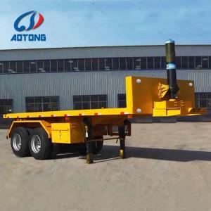 AOTONG 2 axles 20ft hydraulic lifting dump trailer/ container tipper trailer for