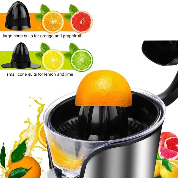 Durable 160 Watt Power Electric Orange Squeezer Handle Cone Orange Lime