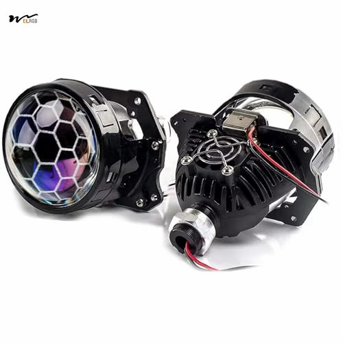 12 Volts Focus Beam Blue Honeycomb LED Projector Lens Retrofit Kit for Car